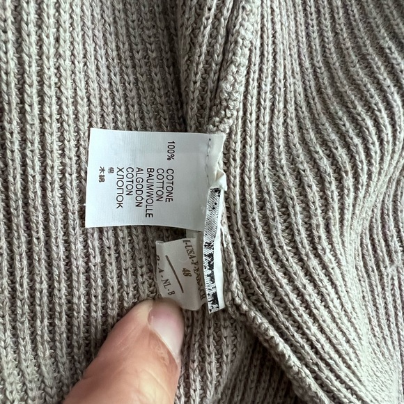 $2,200 MSRP Brunello Cucinelli Taupe Cardigan Hood Contrast Weave Men Size IT48 - Picture 7 of 11